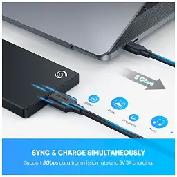 Дата кабель USB-C 3.1 to Micro USB 3.0 1.0m 3A US312 black Ugreen (20103) - мініатюра 8