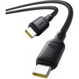 Кабель Baseus Silky Series Type-C to Type-C 100W 1m Black (P10377704113-00) [141244] - мініатюра 3