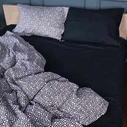 Дитячий комплект постільної білизни MirSon Сатин 22-1386 Geometric Black 110х140 см чорно-білий (2200010472943) - мініатюра 4