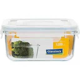 Контейнер Glasslock скляний з пластиковою кришкою квадратний 1.2 л (MCSB-120) - мініатюра 5