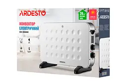 Конвектор Ardesto підлоговий/настінний 2,0 кВт, площа обігріву 20 кв.м., білий (CHH-2000MWC) - мініатюра 8