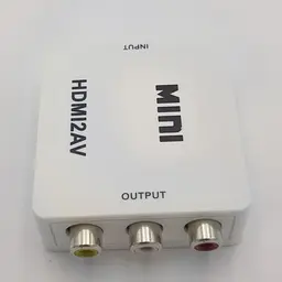 Конвертер адаптер з HDMI на AV тюльпани RCA перехідник перетворювач 1080P відео та аудіо UKC білий - мініатюра 2