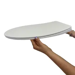 Сидіння для унітазу з мікроліфтом NKP Slim Smart 0302 Soft Close+Quick Release з термопласту біле - мініатюра 3