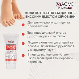 Крем для ніг Acme Pharma SOS 4 в 1, із вмістом сечовини 20 %, 90 мл - мініатюра 4