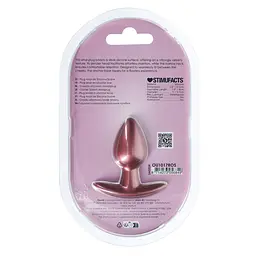 Анальна пробка Ouch! Smooth Anal Plug Metallic S 6.5 см (рожеве золото) - мініатюра 7