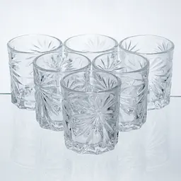 Набір чарок для міцних напоїв Yiwu Shot glass 6 штук по 75 мл склянки для напоїв з товстими стінками HP-17-36