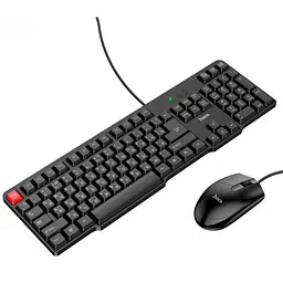 Провідна клавіатура та миша Hoco GM16 black - мініатюра 2
