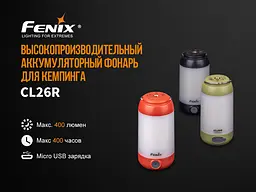 Кемпінговий ліхтар Fenix CL26R (8 режимів) Чорний - мініатюра 6