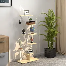 Стелаж для квітів Costway Ruta у формі півмісяця білий - мініатюра 3