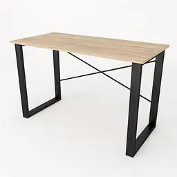 Письмовий стіл Ferrum-decor Драйв 750x1000x700 Чорний метал ДСП Дуб Сонома 16 мм (FRD-103153) - мініатюра 2