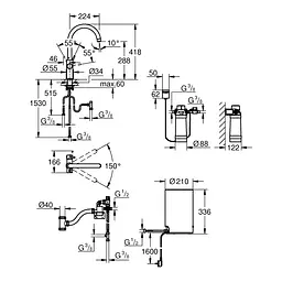 Змішувач для кухні з бойлером Grohe Red Duo 30083001 M-size, Хром - мініатюра 6