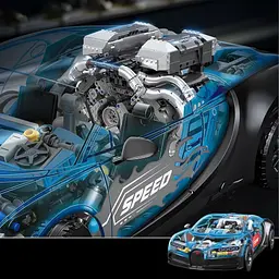 Конструктор Mould King Mking Двигун і коробка передач BGT Supercar W16 (10201) [161094] - мініатюра 8