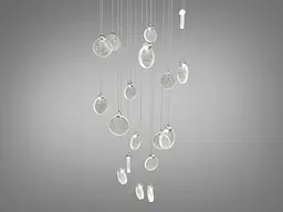 Стельова люстра LED Diasha 3008/18HR, 32W, хром, сучасний стиль для вітальні, кухні, офісу - мініатюра 2