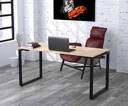 Письмовий стіл Loft Design Q-160-18 Black (Дуб Борас)