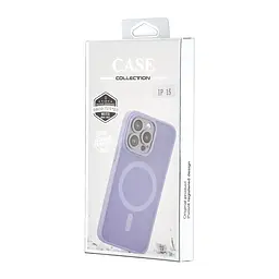 Чохол Silicone Matte Case Protected Camera with MagSafe iPhone 15 Lilac - мініатюра 2