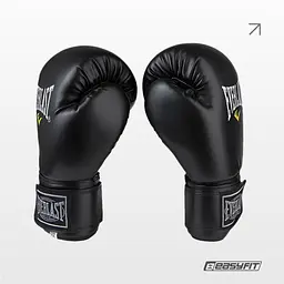 Боксерські рукавички Everlast 16 унцій (16 oz) чорні - мініатюра 2