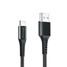 Дата кабель USB 2.0 AM to USB-C 1.2m Black Grand-X (FC-12B) - мініатюра 3