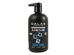 Гель-шампунь для душу DALAS 550мл MEN AQUA CODE 3в1