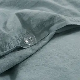 Постільна білизна Lotus Home Washed cotton - Kansas блакитний євро - мініатюра 4