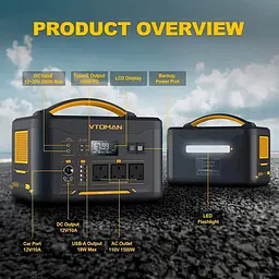 Зарядна станція Vtoman Jump 1500X / 1500 Вт / 828 Вт/ч / LiFePO4 (Jump 1500X) UA - мініатюра 11