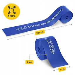 Стрічка компресійна для флосингу 4FIZJO Floss Band 207 x 5 x 0.1 см Blue (P-5905973405218) - мініатюра 11