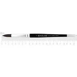 Пензель білка кругла Classic 3049R №10 коротка ручка Kolos