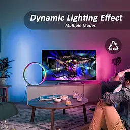 Настільна LED лампа RGB Intelligent circular atmosphere light Bluetooth USB with app Black Epik teh0029700 - мініатюра 4