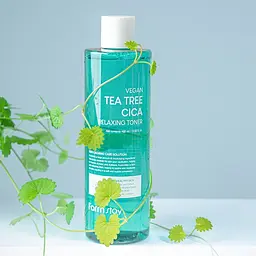 Заспокійливий тонік  FarmStay Vegan Tea Tree Cica Relaxing Toner з олією чайного дерева 400 мл - мініатюра 5