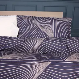 Комплект постільної білизни MirSon Ranforce Elite 17-0721 Cream and Grey Stripes 2 x 143 x 210 см сіро-кремовий (2200010686920) - мініатюра 2