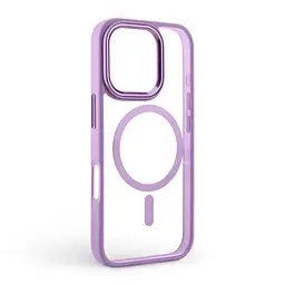 Чехол Apple iPhone 16 Pro, Unit MagSafe, розовый, прозрачный, магсейф, противоударный, магнитный, панель-накладка с поддержкой MagSafe, с поддержкой беспроводной зарядки, TPU+PC, защита всего корпуса, ударопрочный, ArmorStandart (ARM78723) - мініатюра 2