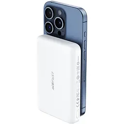 УМБ Acefast Magnetic Wireless 10000mAh 20W PD,QC 3.0, QI 15W, ультра тонкий, M26 White - мініатюра 5