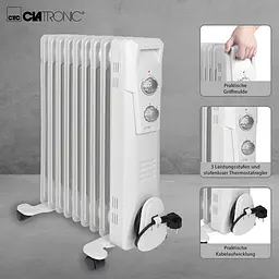 Олійний радіатор Clatronic RA 3736 9 секцій - мініатюра 4