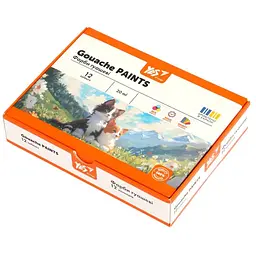 Гуашеві фарби Yes Orange Line 12 кольорів по 20 мл (230432)
