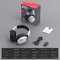 Навушники Onikuma GT887 White - мініатюра 2