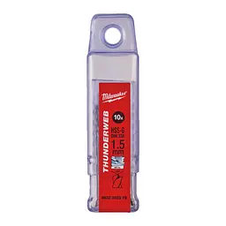 Свердло по металу THUNDERWEB HSS-G MILWAUKEE DIN338, діаметр 1,5x40х18мм, (10 шт), пластикова коробка