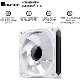 Кулер до корпусу JONSBO (FR-505W ARGB White) - мініатюра 8