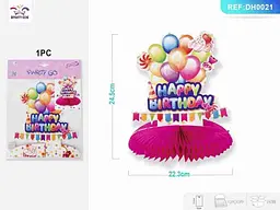 Декор "Happy Birthday" кульки 24.5×22 см - мініатюра 2