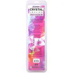 Фентезійний фалоімітатор Doc Johnson Crystal Jellies Invader Dong 8.5 Inch Pink - мініатюра 6