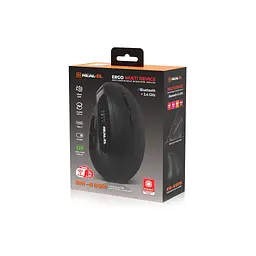Мишка REAL-EL RM-490W Wireless/Bluetooth Black (EL123200058) - мініатюра 8