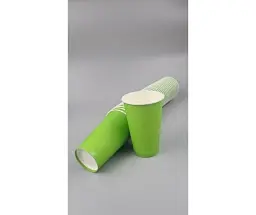 Склянка паперова 500 мл (16oz) "БЕЛО ЗЕЛЕНИЙ" Маестро (35 шт)