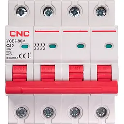 Модульний автоматичний вимикач CNC YCB9-80M 4P C50 6ka