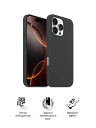 Силиконовый чехол с MagSafe для Apple iPhone 16 Pro Max, ICON2 MagCase, черный, противоударный, панель с мягкой подкладкой, защита всего корпуса, поддержка беспроводной зарядки, совместим с защитными стеклами и пленками, ArmorStandart (ARM78681) - мініатюра 3