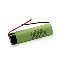 Акумулятор Li-ion 18650 Panasonic 3400 мАг 3,7В + провід DIY (Зелений)