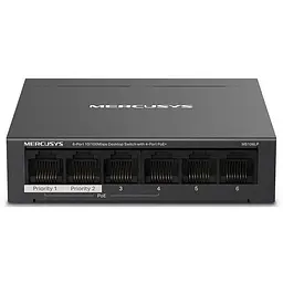 Комутатор MS106LP 6xFE (4xPoE), 40Вт, Некерований Mercusys teh0018244