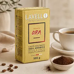 Кава мелена Lavello Grande ORA 100% арабіка 500 г для турки, френч-преса, гейзерної кавоварки та чашки - мініатюра 3