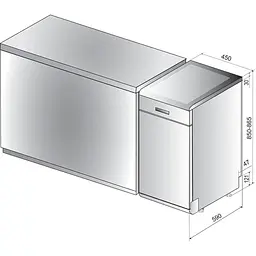 Посудомийна машина Hotpoint Ariston HSFO 3T235 WC X - мініатюра 7