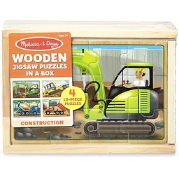 Пазл Melissa & Doug Будівельні машини набір з 4 пазлів в коробці (MD3792) - мініатюра 2