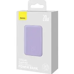 Портативна батарея Baseus Magnetic Mini Wireless Quick Charging 10000 mAh 20W PPCX110105 Purple - мініатюра 5