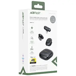 Петличний бездротовий мікрофон Acefast R1 Type-C Black - мініатюра 5
