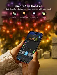 Гірлянда світлодіодна Govee RGBIC 20 м, 200 LED, IP65, керування через додаток - мініатюра 3